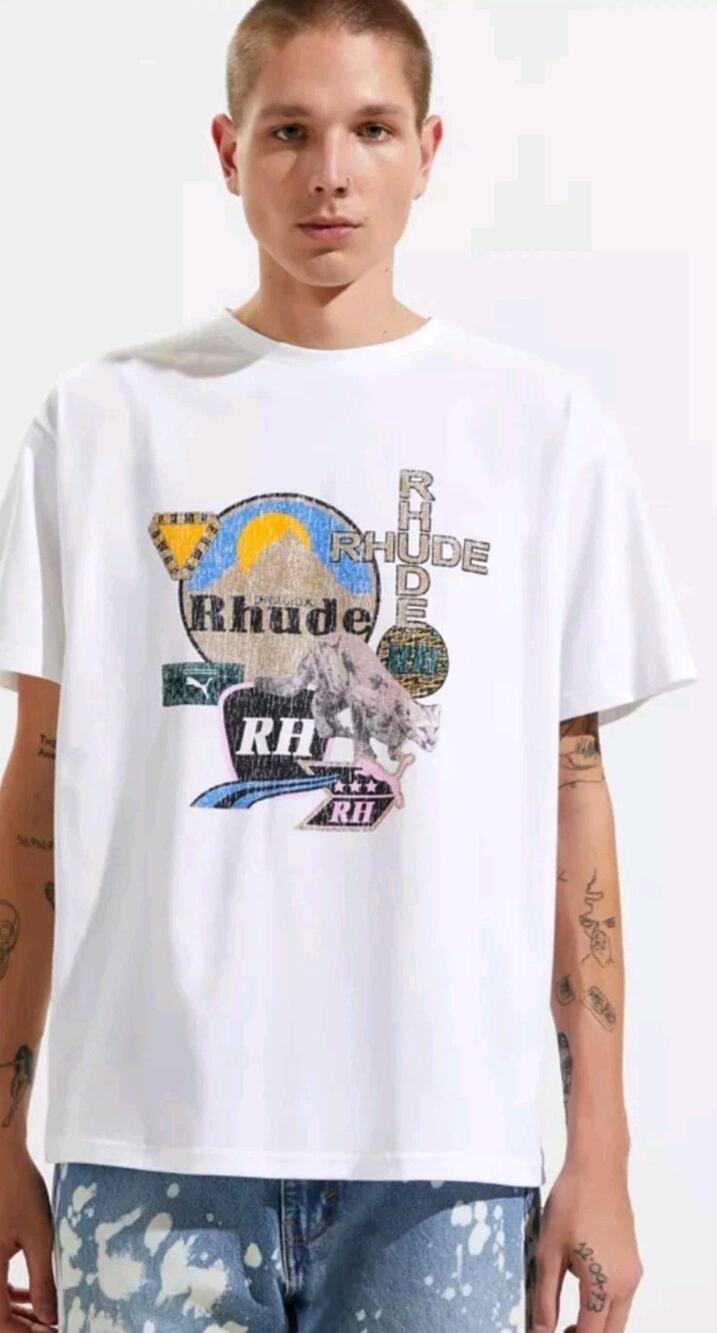 RHUDE T Shirt X Puma Collab Unisex Medium M